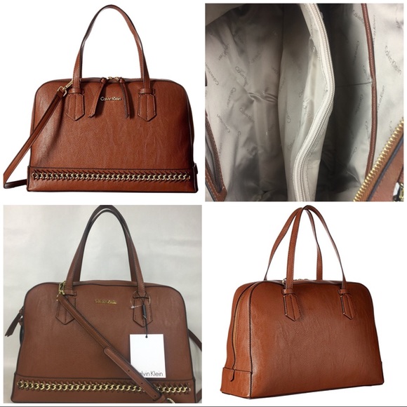 Calvin Klein Women's Jetlink Satchel w/ Chain - Picture 2 of 8